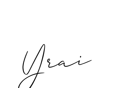 The best way (Allison_Script) to make a short signature is to pick only two or three words in your name. The name Yrai include a total of six letters. For converting this name. Yrai signature style 2 images and pictures png