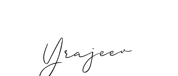 Also we have Yrajeev name is the best signature style. Create professional handwritten signature collection using Allison_Script autograph style. Yrajeev signature style 2 images and pictures png