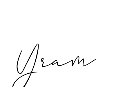 Best and Professional Signature Style for Yram. Allison_Script Best Signature Style Collection. Yram signature style 2 images and pictures png