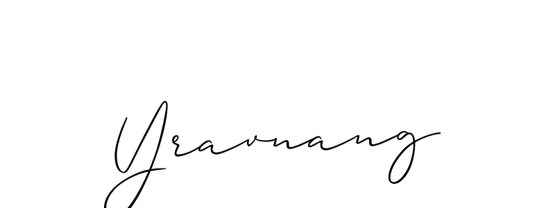 How to Draw Yravnang signature style? Allison_Script is a latest design signature styles for name Yravnang. Yravnang signature style 2 images and pictures png