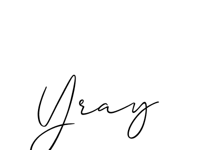 Create a beautiful signature design for name Yray. With this signature (Allison_Script) fonts, you can make a handwritten signature for free. Yray signature style 2 images and pictures png
