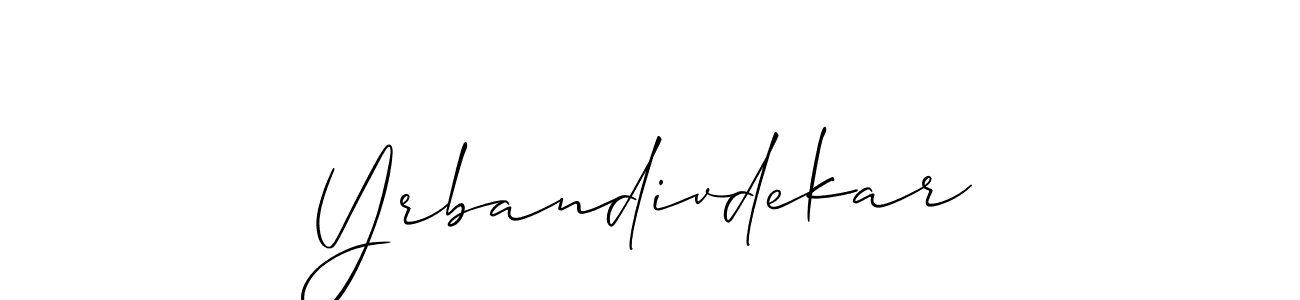 The best way (Allison_Script) to make a short signature is to pick only two or three words in your name. The name Yrbandivdekar include a total of six letters. For converting this name. Yrbandivdekar signature style 2 images and pictures png