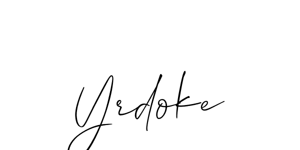 How to make Yrdoke signature? Allison_Script is a professional autograph style. Create handwritten signature for Yrdoke name. Yrdoke signature style 2 images and pictures png