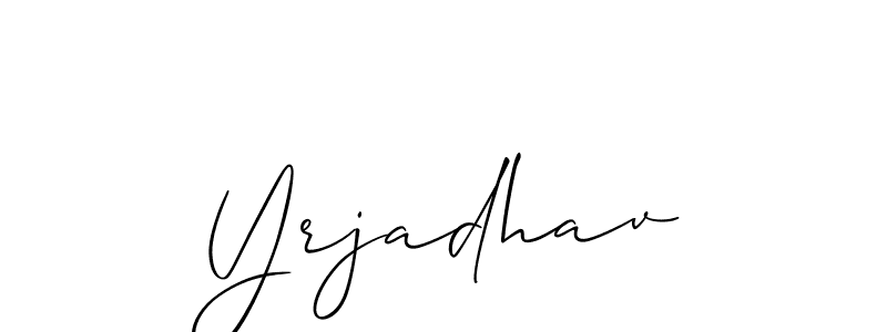 Make a beautiful signature design for name Yrjadhav. With this signature (Allison_Script) style, you can create a handwritten signature for free. Yrjadhav signature style 2 images and pictures png