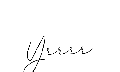How to make Yrrrr name signature. Use Allison_Script style for creating short signs online. This is the latest handwritten sign. Yrrrr signature style 2 images and pictures png