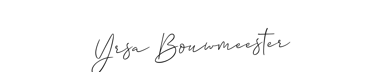 Design your own signature with our free online signature maker. With this signature software, you can create a handwritten (Allison_Script) signature for name Yrsa Bouwmeester. Yrsa Bouwmeester signature style 2 images and pictures png