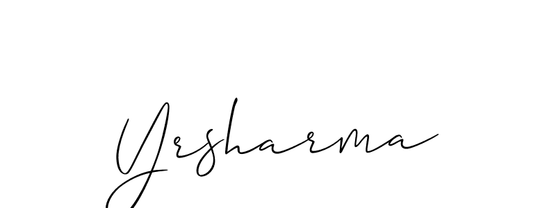 Create a beautiful signature design for name Yrsharma. With this signature (Allison_Script) fonts, you can make a handwritten signature for free. Yrsharma signature style 2 images and pictures png