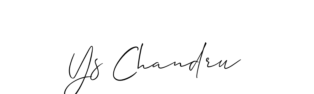 Allison_Script is a professional signature style that is perfect for those who want to add a touch of class to their signature. It is also a great choice for those who want to make their signature more unique. Get Ys Chandru name to fancy signature for free. Ys Chandru signature style 2 images and pictures png