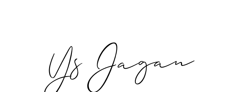 Use a signature maker to create a handwritten signature online. With this signature software, you can design (Allison_Script) your own signature for name Ys Jagan. Ys Jagan signature style 2 images and pictures png