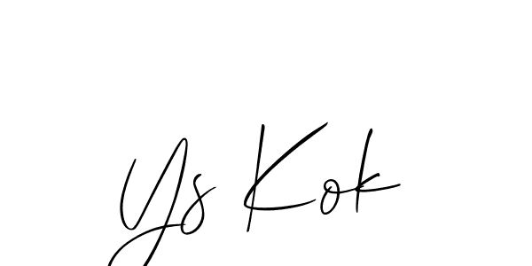 Make a beautiful signature design for name Ys Kok. With this signature (Allison_Script) style, you can create a handwritten signature for free. Ys Kok signature style 2 images and pictures png