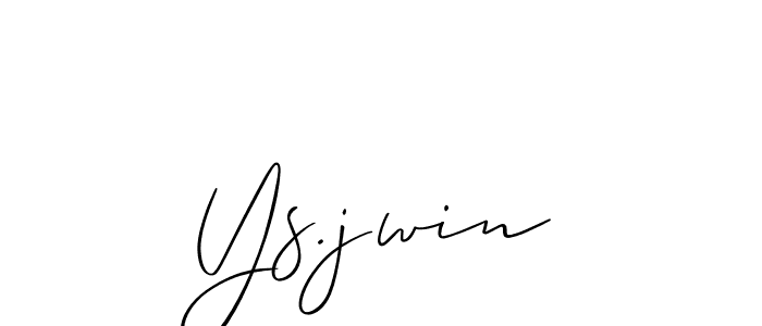 The best way (Allison_Script) to make a short signature is to pick only two or three words in your name. The name Ys.jwin include a total of six letters. For converting this name. Ys.jwin signature style 2 images and pictures png