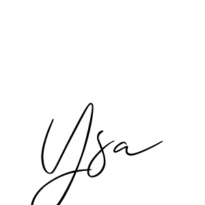 You should practise on your own different ways (Allison_Script) to write your name (Ysa) in signature. don't let someone else do it for you. Ysa signature style 2 images and pictures png
