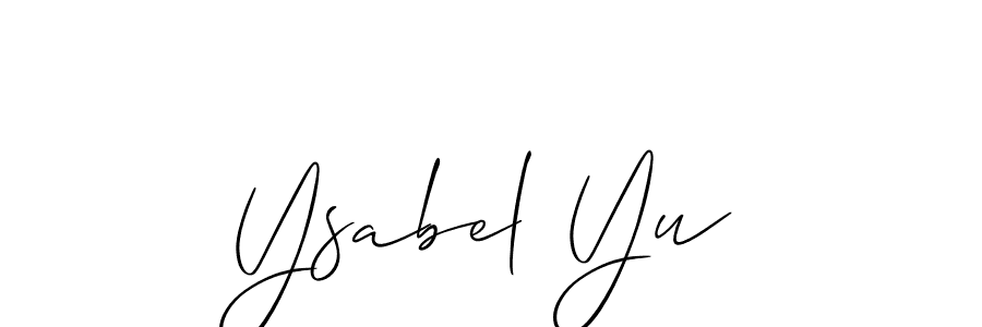 Make a beautiful signature design for name Ysabel Yu. With this signature (Allison_Script) style, you can create a handwritten signature for free. Ysabel Yu signature style 2 images and pictures png