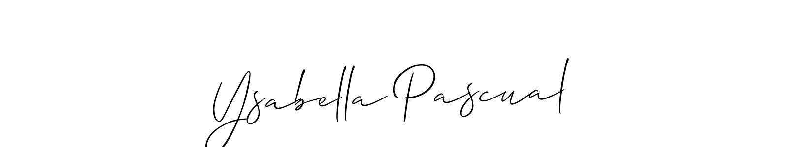 How to make Ysabella Pascual name signature. Use Allison_Script style for creating short signs online. This is the latest handwritten sign. Ysabella Pascual signature style 2 images and pictures png