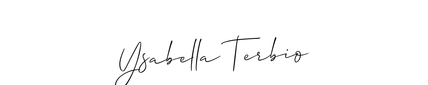Design your own signature with our free online signature maker. With this signature software, you can create a handwritten (Allison_Script) signature for name Ysabella Terbio. Ysabella Terbio signature style 2 images and pictures png