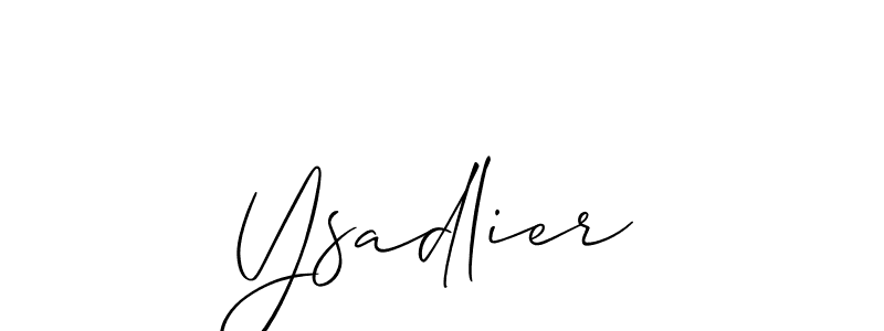 How to make Ysadlier signature? Allison_Script is a professional autograph style. Create handwritten signature for Ysadlier name. Ysadlier signature style 2 images and pictures png