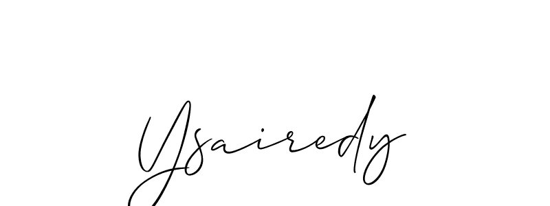 Design your own signature with our free online signature maker. With this signature software, you can create a handwritten (Allison_Script) signature for name Ysairedy. Ysairedy signature style 2 images and pictures png