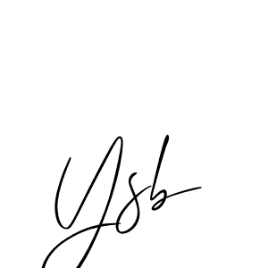 You should practise on your own different ways (Allison_Script) to write your name (Ysb) in signature. don't let someone else do it for you. Ysb signature style 2 images and pictures png