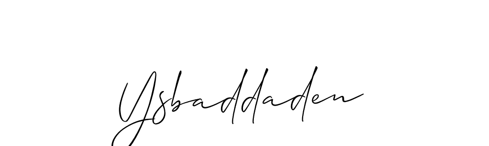 Design your own signature with our free online signature maker. With this signature software, you can create a handwritten (Allison_Script) signature for name Ysbaddaden. Ysbaddaden signature style 2 images and pictures png