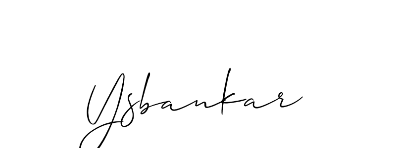 Allison_Script is a professional signature style that is perfect for those who want to add a touch of class to their signature. It is also a great choice for those who want to make their signature more unique. Get Ysbankar name to fancy signature for free. Ysbankar signature style 2 images and pictures png