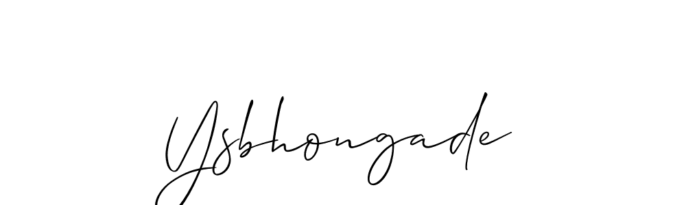 Design your own signature with our free online signature maker. With this signature software, you can create a handwritten (Allison_Script) signature for name Ysbhongade. Ysbhongade signature style 2 images and pictures png