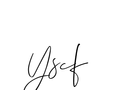 You should practise on your own different ways (Allison_Script) to write your name (Yscf) in signature. don't let someone else do it for you. Yscf signature style 2 images and pictures png