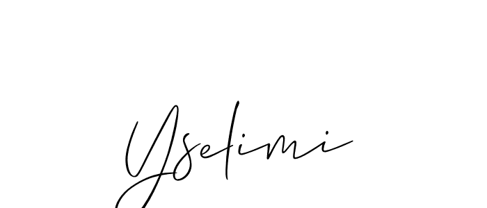 Make a short Yselimi signature style. Manage your documents anywhere anytime using Allison_Script. Create and add eSignatures, submit forms, share and send files easily. Yselimi signature style 2 images and pictures png