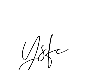 Make a beautiful signature design for name Ysfc. Use this online signature maker to create a handwritten signature for free. Ysfc signature style 2 images and pictures png