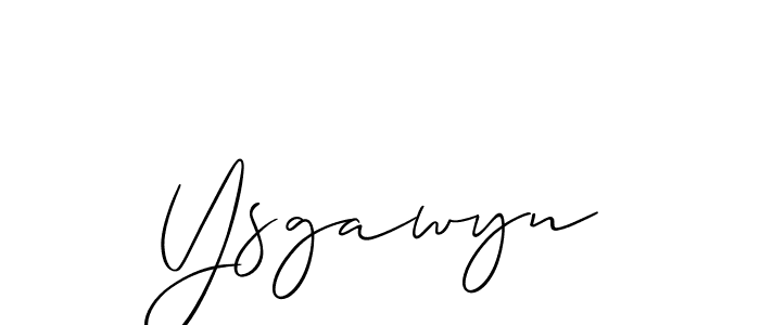 Use a signature maker to create a handwritten signature online. With this signature software, you can design (Allison_Script) your own signature for name Ysgawyn. Ysgawyn signature style 2 images and pictures png