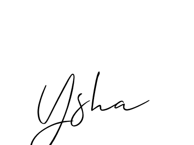 You should practise on your own different ways (Allison_Script) to write your name (Ysha) in signature. don't let someone else do it for you. Ysha signature style 2 images and pictures png