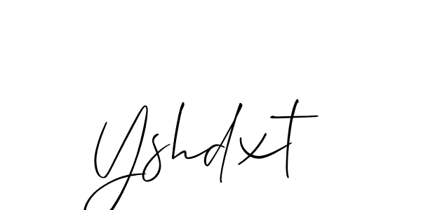 Similarly Allison_Script is the best handwritten signature design. Signature creator online .You can use it as an online autograph creator for name Yshdxt. Yshdxt signature style 2 images and pictures png