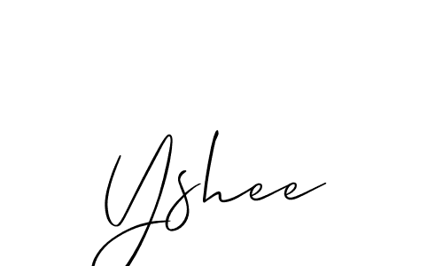 It looks lik you need a new signature style for name Yshee. Design unique handwritten (Allison_Script) signature with our free signature maker in just a few clicks. Yshee signature style 2 images and pictures png