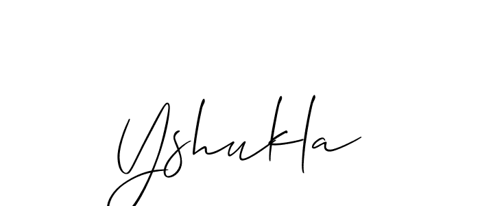 Also we have Yshukla name is the best signature style. Create professional handwritten signature collection using Allison_Script autograph style. Yshukla signature style 2 images and pictures png