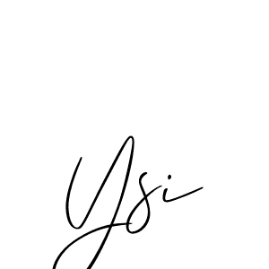How to make Ysi signature? Allison_Script is a professional autograph style. Create handwritten signature for Ysi name. Ysi signature style 2 images and pictures png