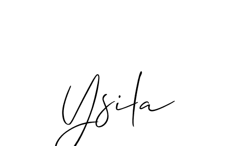 The best way (Allison_Script) to make a short signature is to pick only two or three words in your name. The name Ysila include a total of six letters. For converting this name. Ysila signature style 2 images and pictures png
