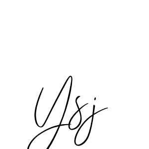 Use a signature maker to create a handwritten signature online. With this signature software, you can design (Allison_Script) your own signature for name Ysj. Ysj signature style 2 images and pictures png