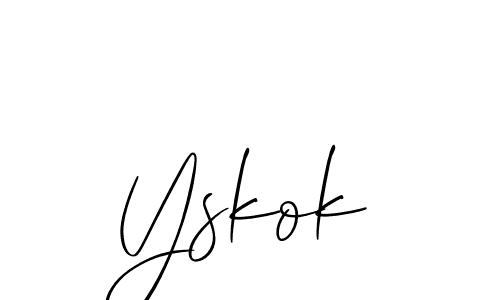 Also You can easily find your signature by using the search form. We will create Yskok name handwritten signature images for you free of cost using Allison_Script sign style. Yskok signature style 2 images and pictures png