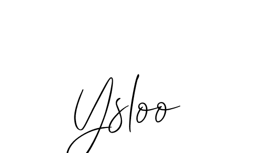 It looks lik you need a new signature style for name Ysloo. Design unique handwritten (Allison_Script) signature with our free signature maker in just a few clicks. Ysloo signature style 2 images and pictures png