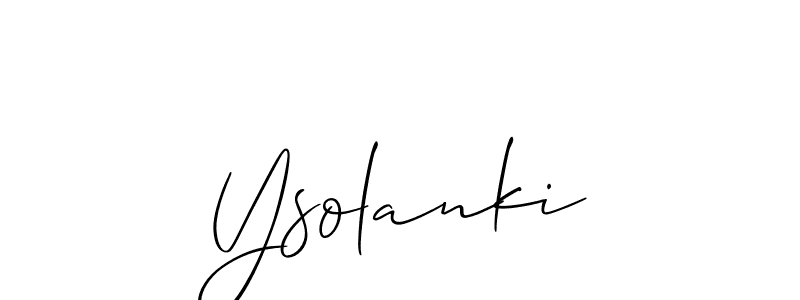 You should practise on your own different ways (Allison_Script) to write your name (Ysolanki) in signature. don't let someone else do it for you. Ysolanki signature style 2 images and pictures png