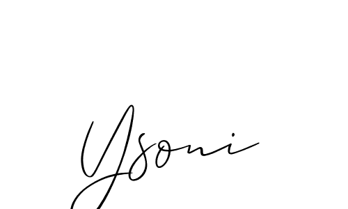 The best way (Allison_Script) to make a short signature is to pick only two or three words in your name. The name Ysoni include a total of six letters. For converting this name. Ysoni signature style 2 images and pictures png