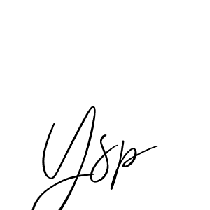 How to make Ysp signature? Allison_Script is a professional autograph style. Create handwritten signature for Ysp name. Ysp signature style 2 images and pictures png