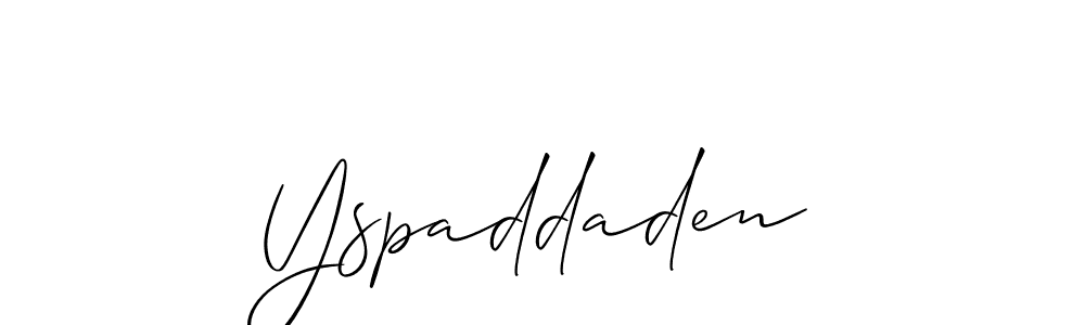 How to make Yspaddaden name signature. Use Allison_Script style for creating short signs online. This is the latest handwritten sign. Yspaddaden signature style 2 images and pictures png