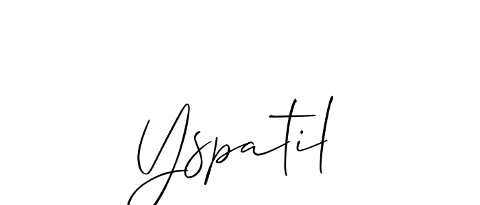 How to make Yspatil name signature. Use Allison_Script style for creating short signs online. This is the latest handwritten sign. Yspatil signature style 2 images and pictures png