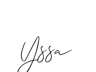 Yssa stylish signature style. Best Handwritten Sign (Allison_Script) for my name. Handwritten Signature Collection Ideas for my name Yssa. Yssa signature style 2 images and pictures png
