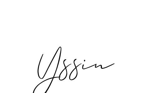 It looks lik you need a new signature style for name Yssin. Design unique handwritten (Allison_Script) signature with our free signature maker in just a few clicks. Yssin signature style 2 images and pictures png