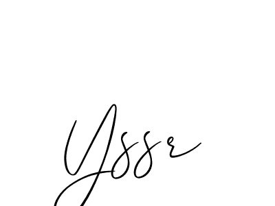 Allison_Script is a professional signature style that is perfect for those who want to add a touch of class to their signature. It is also a great choice for those who want to make their signature more unique. Get Yssr name to fancy signature for free. Yssr signature style 2 images and pictures png