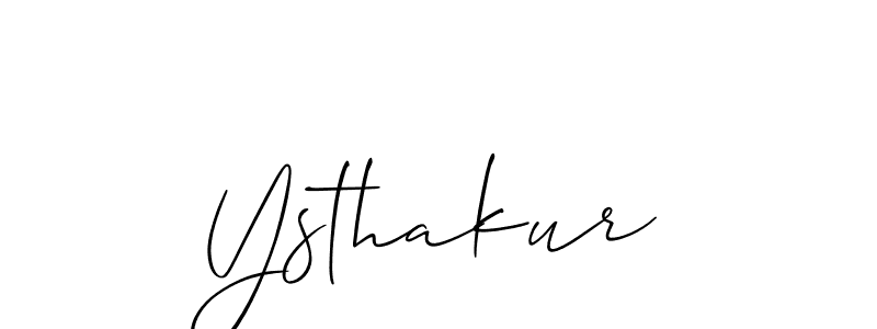 How to make Ysthakur signature? Allison_Script is a professional autograph style. Create handwritten signature for Ysthakur name. Ysthakur signature style 2 images and pictures png
