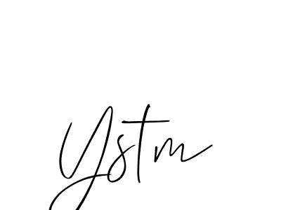 Make a beautiful signature design for name Ystm. With this signature (Allison_Script) style, you can create a handwritten signature for free. Ystm signature style 2 images and pictures png