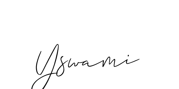 Yswami stylish signature style. Best Handwritten Sign (Allison_Script) for my name. Handwritten Signature Collection Ideas for my name Yswami. Yswami signature style 2 images and pictures png