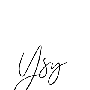 Design your own signature with our free online signature maker. With this signature software, you can create a handwritten (Allison_Script) signature for name Ysy. Ysy signature style 2 images and pictures png